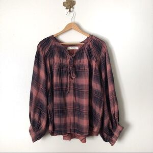 We The Free FP cloudbreaker plaid oversized tunic